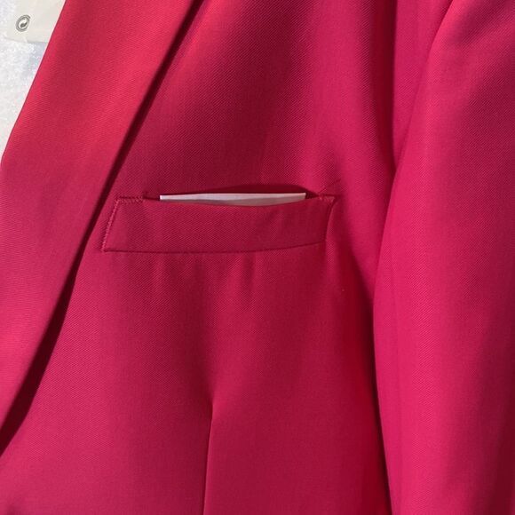 Men’s Mogu Pink Suit Jacket Blazer Two Button Single Breasted Prom Size 40 NWT - Picture 2 of 10